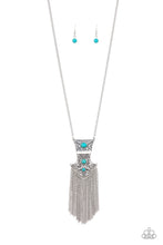 Load image into Gallery viewer, Totem Tassel Blue Necklace