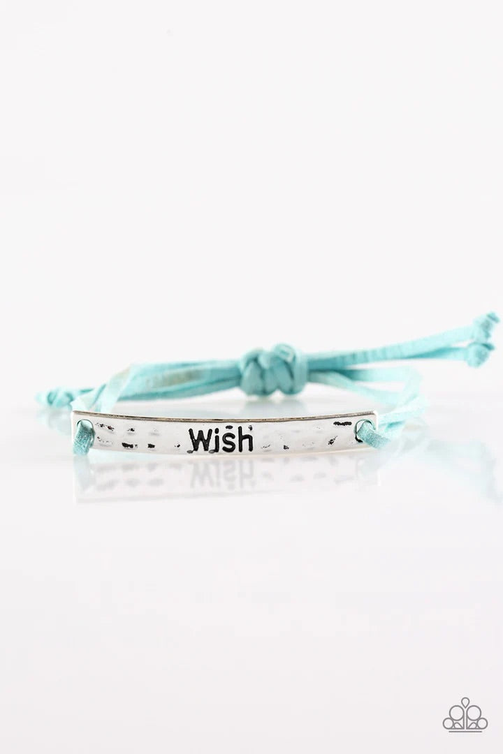 Careful What You Wish For Blue Bracelet