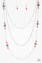 Load image into Gallery viewer, Hibiscus Hideaway Red Necklace