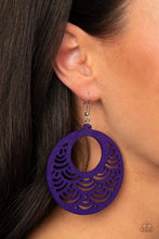 Load image into Gallery viewer, SEA Le Vie Purple Wood Earrings