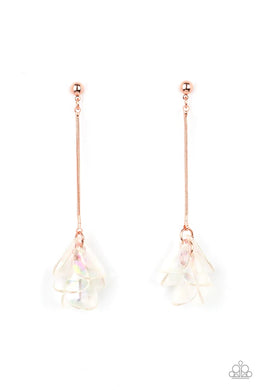 Keep Them In Suspense Copper Acrylic Earrings