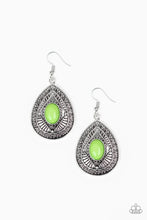 Load image into Gallery viewer, Tropical Topography Green Earrings