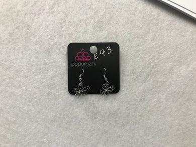 Starlet Shimmer Wire Butterfly Silver Earrings #43