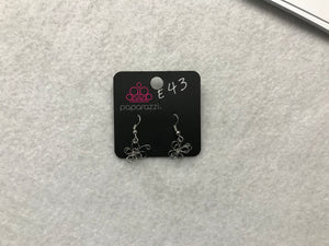 Starlet Shimmer Wire Butterfly Silver Earrings #43