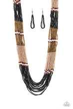 Load image into Gallery viewer, Rio Roamer Black Seed Bead Necklace