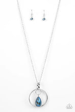 Load image into Gallery viewer, Swinging Shimmer Blue Necklace