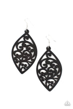 Load image into Gallery viewer, Coral Garden Black Wood Earrings
