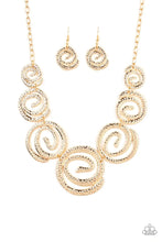 Load image into Gallery viewer, Statement Swirl Gold Necklace