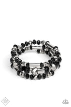 Load image into Gallery viewer, Dynamite Dazzle Black Coil Bracelet