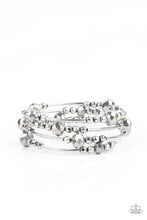 Load image into Gallery viewer, Showy Shimmer Silver Coil Bracelet