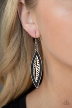 Load image into Gallery viewer, Leather Lagoon Black Earrings