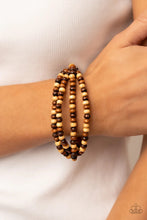 Load image into Gallery viewer, Oceania Oasis Brown Wood Bracelet