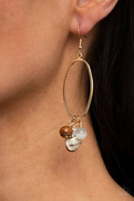 Load image into Gallery viewer, Golden Grotto White Shell Earrings