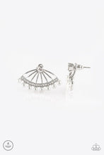 Load image into Gallery viewer, Drama Queen Dimension White Jacket Earrings