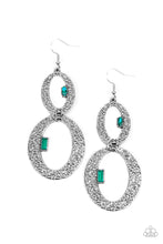 Load image into Gallery viewer, Oval and Oval Again Green Earrings