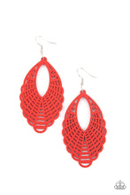 Load image into Gallery viewer, Tahiti Tankini Red Wood Earrings