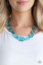 Load image into Gallery viewer, Ice Versa Blue Acrylic Necklace