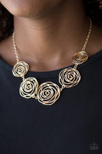 Load image into Gallery viewer, Rosy Rosette Gold Necklace