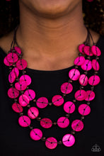 Load image into Gallery viewer, Tiki Tango Pink Wood Necklace