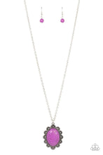 Load image into Gallery viewer, Daisy Dotted Deserts Purple Necklace