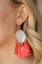 Load image into Gallery viewer, Tassel Tribute Orange Tassel Earrings