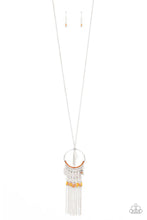 Load image into Gallery viewer, Dancing Dreamcatcher Orange Necklace