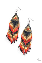 Load image into Gallery viewer, Colors Of the Wind Black Seed Bead Earrings