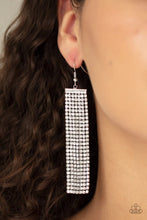 Load image into Gallery viewer, Top Down Shimmer White Earrings