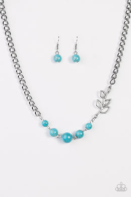 Autumn Allure Blue Necklace