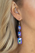 Load image into Gallery viewer, Cosmic Red Carpet Blue Earrings