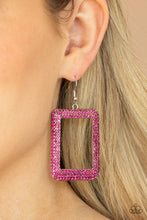 Load image into Gallery viewer, World FRAME-ous Pink Earrings