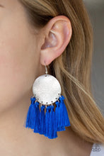 Load image into Gallery viewer, Tassel Tribute Blue Tassel Earrings