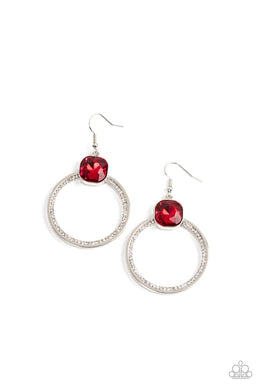 Cheers to Happily Ever After Red Earrings