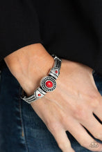 Load image into Gallery viewer, Tribal Soul Red Hinged Bracelet