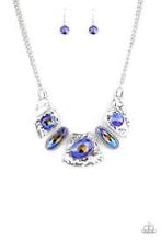 Load image into Gallery viewer, Futuristic Fashionista Blue Necklace