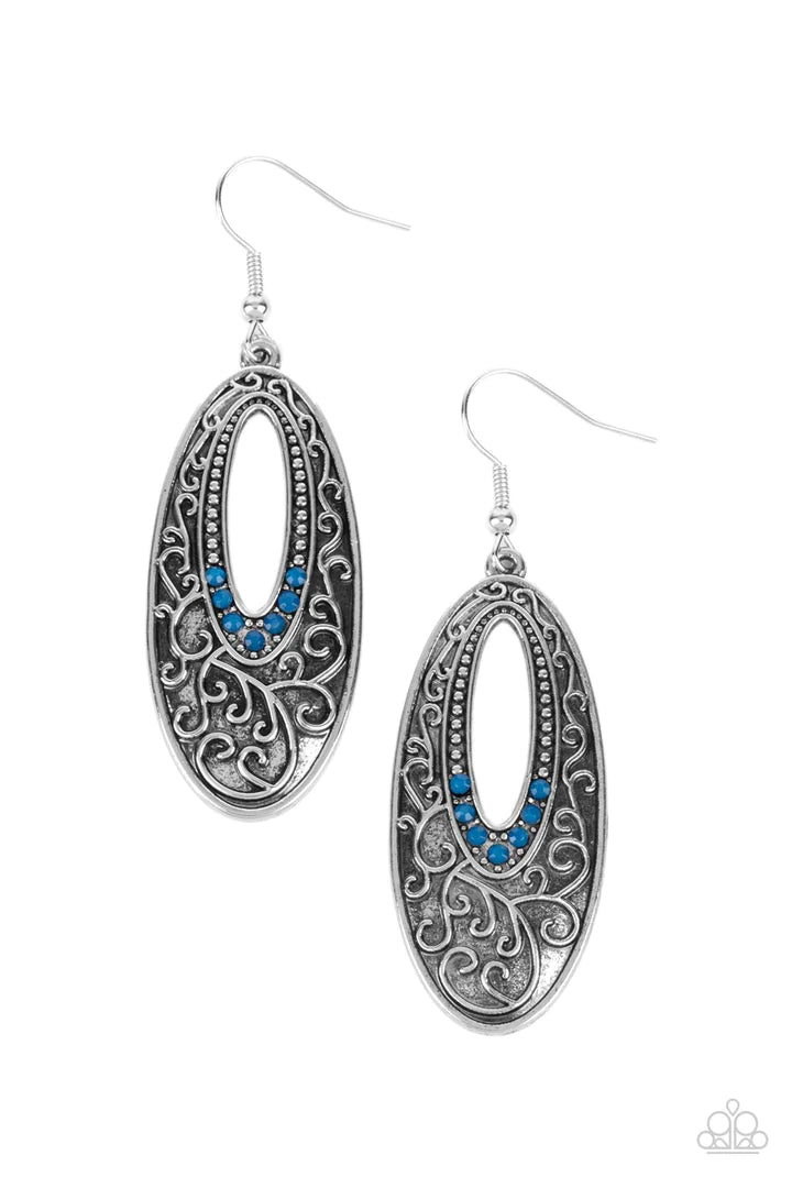 Fairytale Flora Blue Earrings