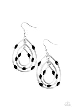 Load image into Gallery viewer, Rippling Rapport Black Earrings