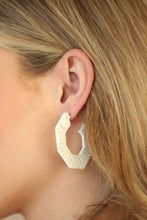Load image into Gallery viewer, Fabulously Fiesta White Hoop Earrings