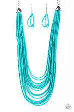 Load image into Gallery viewer, Peacefully Pacific Blue Seed Bead Necklace