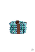 Load image into Gallery viewer, Island Soul Blue Wood Bracelet