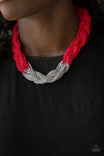 Load image into Gallery viewer, Brazilian Brilliance Red Seed Bead Necklace