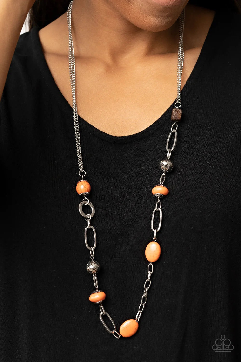 Barefoot Bohemian Orange Necklace