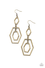 Load image into Gallery viewer, Geometric Maven Brass Earrings