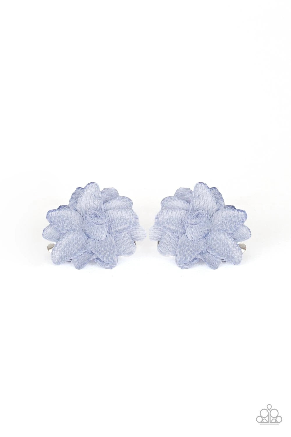 Lovely in Lilies Blue Hair Clips
