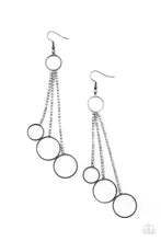 Load image into Gallery viewer, Demurely Dazzling Black Earrings