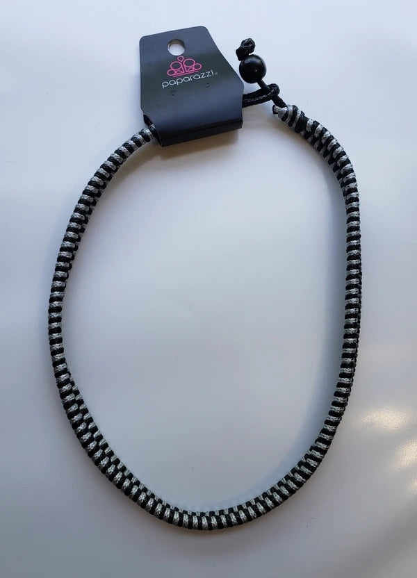 Traversing Mountains Black/Silver Urban Necklace