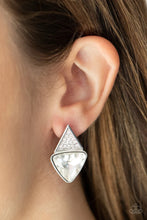 Load image into Gallery viewer, Risky Razzle White Post Earring