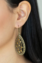 Load image into Gallery viewer, Industrial Incandescence Brass Earrings
