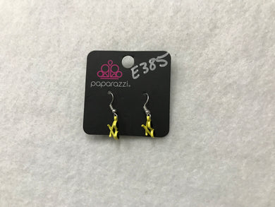 Starlet Shimmer Heart Sunglasses Yellow Earrings #385