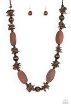 Load image into Gallery viewer, Carefree Cococay Brown Wood Necklace